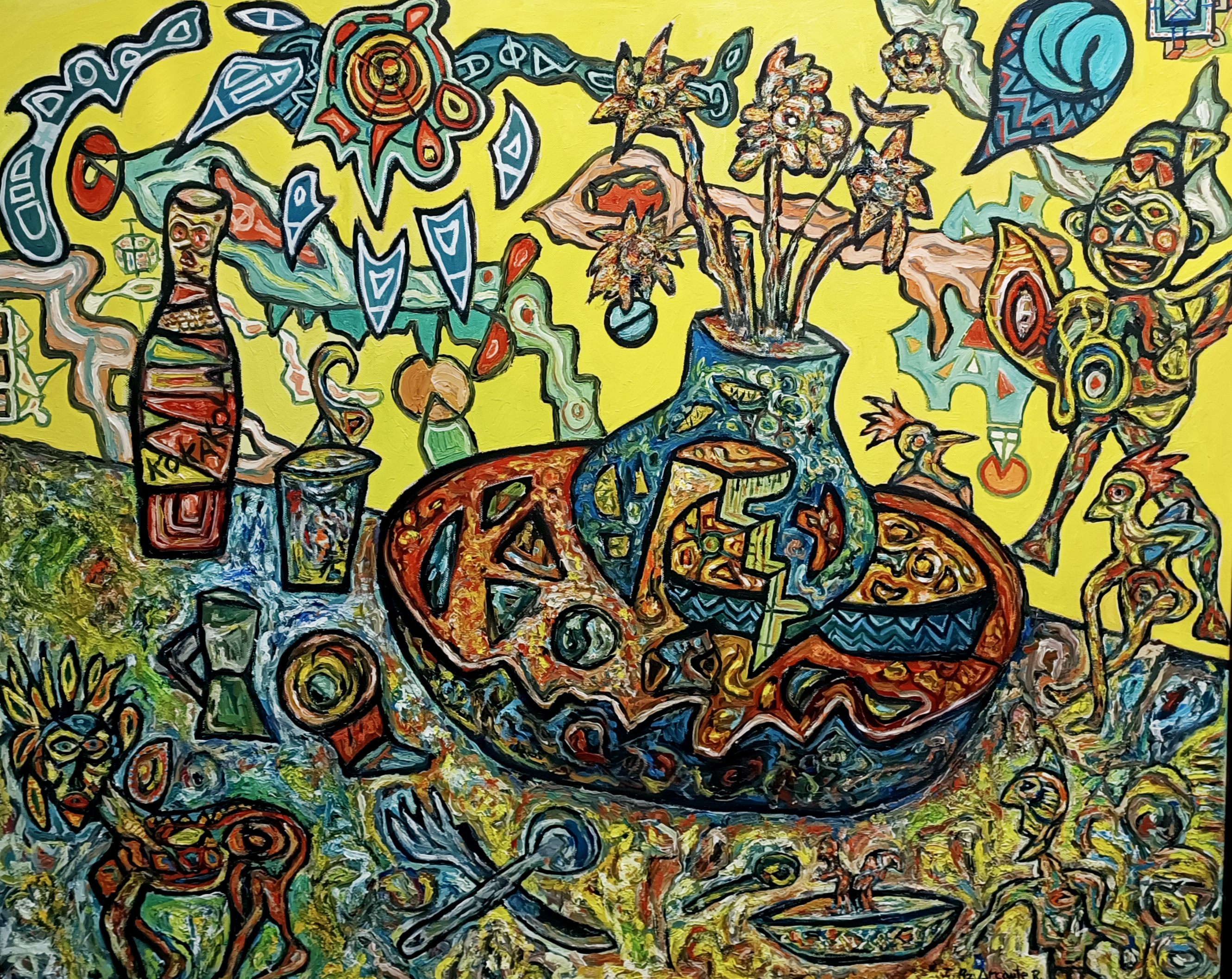 obras, pintura, oleo, cuadro